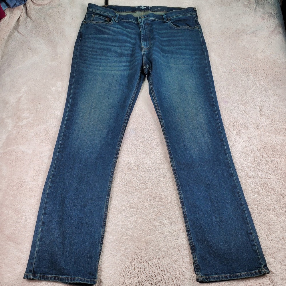 Hollister Epic Flex Bootcut Jeans Mens 40x34 Medium Wash Blue Stretch Denim - Picture 3 of 9